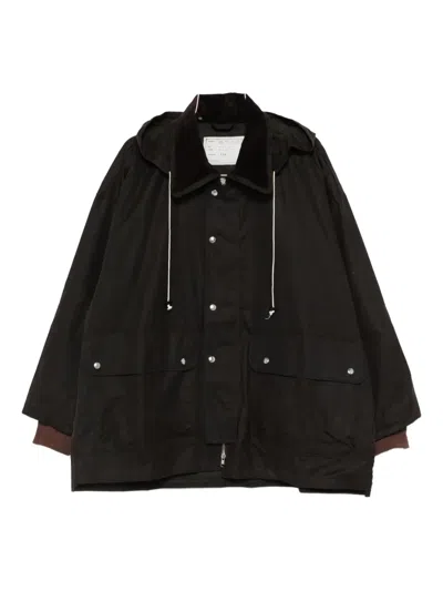 Camiel Fortgens Drawstring-hood Windbreaker Jacket In Black