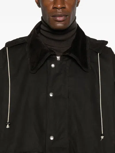 Camiel Fortgens Drawstring-hood Windbreaker Jacket In Black