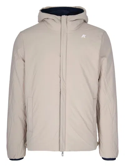K-way Jack St Warm Double Blue Depth/beige Cash Jacket In Blue