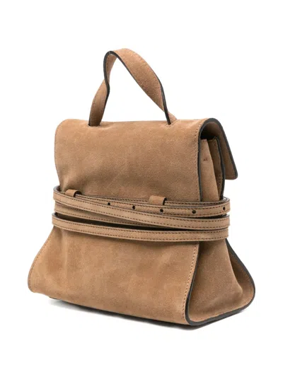 TIE ME 绒面皮小号托特包