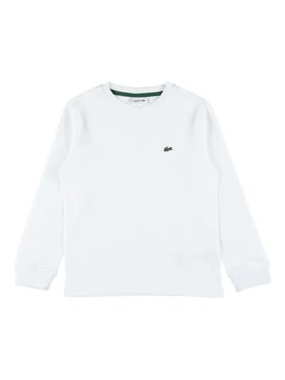 Lacoste Kids White Jersey T-shirt In White