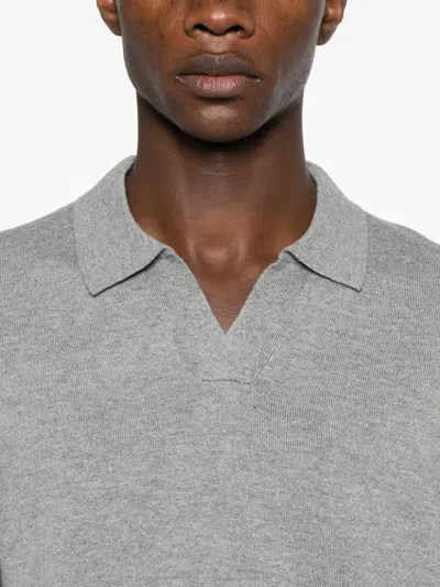 Antony Morato Knitted Polo-collar Sweater In Gray