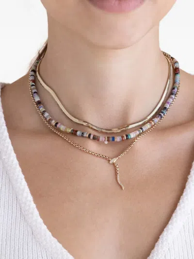 Zoë Chicco 14k Yellow Gold Medium Box-chain Diamond Necklace In Gold