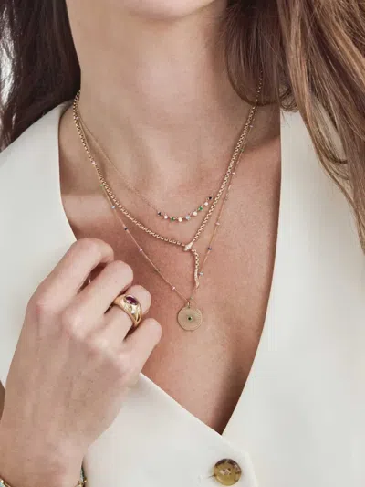 Zoë Chicco 14k Yellow Gold Medium Box-chain Diamond Necklace In Gold