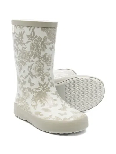 Tartine Et Chocolat Floral-print Wellies In Neutral