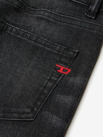 Diesel Jeans Regular Nero Effetto Vissuto In Black