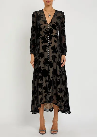 Rixo London Avalyn Midi Dress In Black