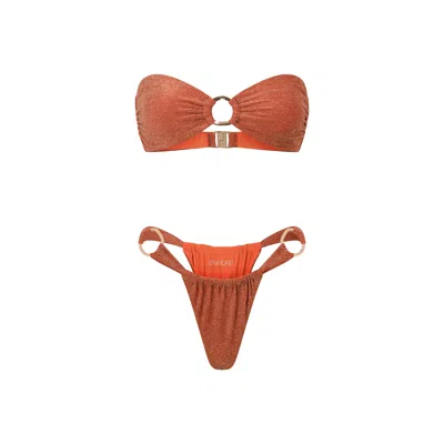 Outcast Denver Bikini Top Orange Shimmer