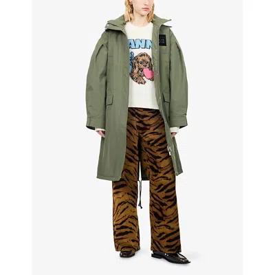 Ganni "tri-layer" Parka In Green