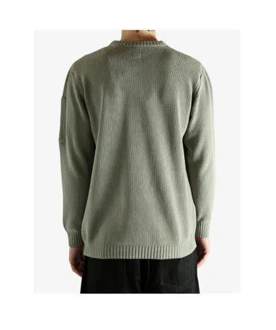 C.p. Company Company Ribbed Knit With Lens Pocket In Gray