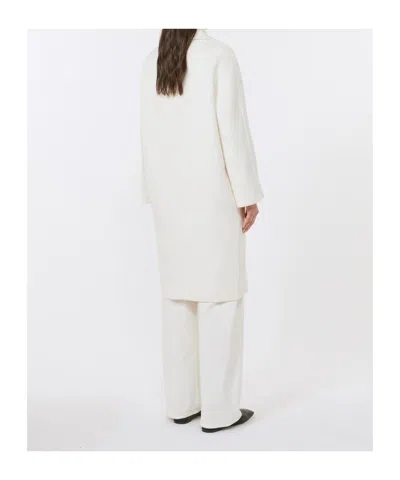 Max Mara Long-sleeved Coat In White