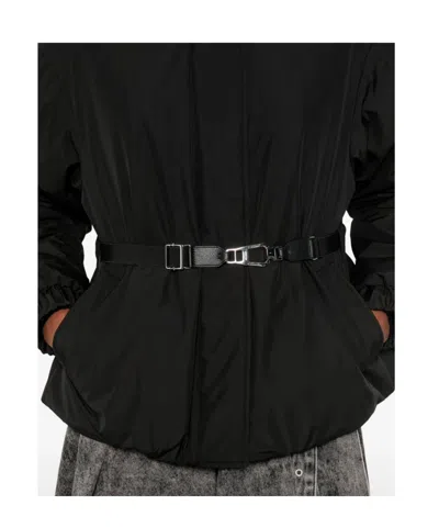 Moorer Glarea Belted High-neck Jacket In Black