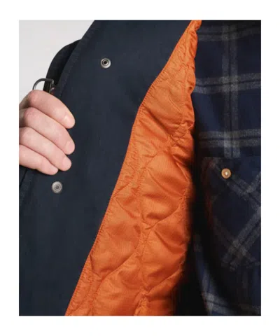 Fay Wool Blend Jacket With Front Pockets And Contrast Collar In Blue