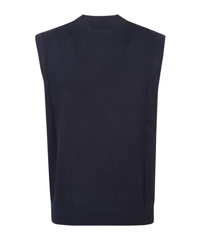 Ballantyne Sleeveless V-neck Vest In Blue