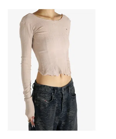 Marc Le Bihan Open-back Long-sleeve Top In Neutral