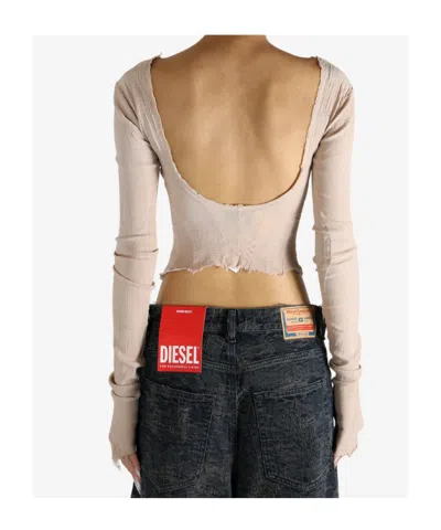 Marc Le Bihan Open-back Long-sleeve Top In Neutral