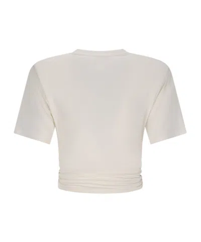 Magda Butrym Tshirt 02 Topwear In Beige Cellulose In White
