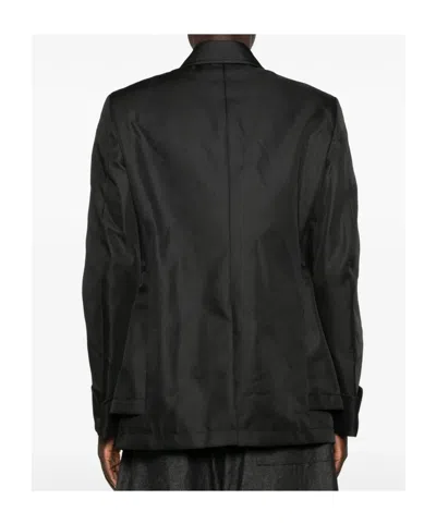 Comme Des Garçons Flap-pocket Jacket In Black