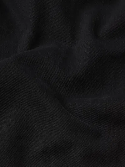 Frame Le Slim Palazzo Black Jeans With Logo Patch On The Rear And Wide Leg In Denim Woman