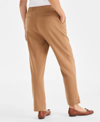 Style & Co Women's Pull-on Ankle Pants, Macy's Exclusive In Brown