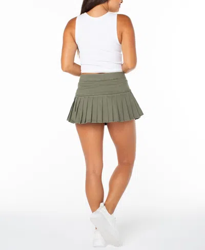 Celebrity Pink Juniors' Pleated Mini Skirt In Green