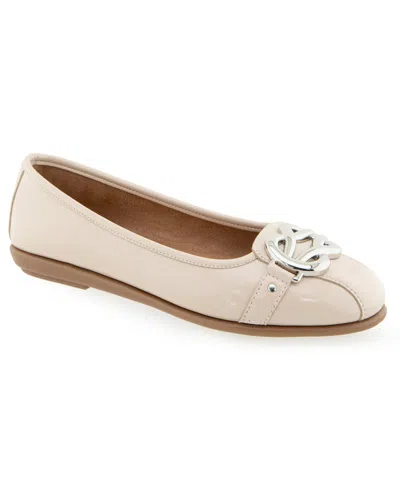 Aerosoles Big Bet Ballet Flat In Neutral