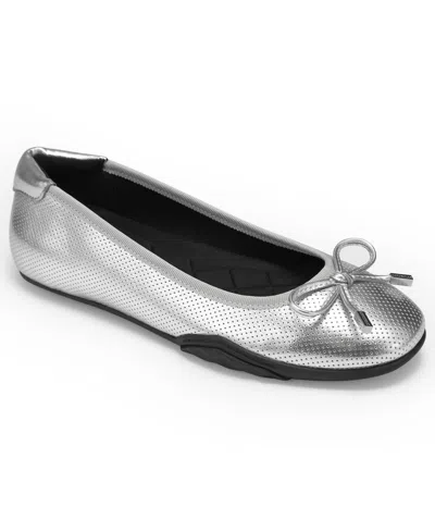 Aerosoles Onyx Ballet Loafer In Silver