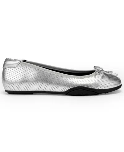 Aerosoles Onyx Ballet Loafer In Silver