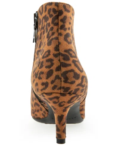 Aerosoles Women's Edith Kitten Heel Bootie In Brown