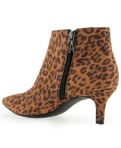 Aerosoles Women's Edith Kitten Heel Bootie In Brown