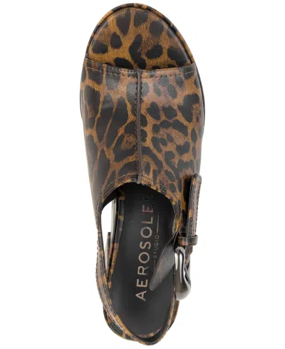 Aerosoles Zella Platform Sandal In Animal Print