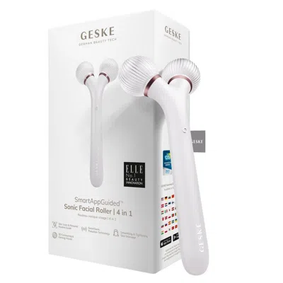 Geske Smartappguided Sonic Facial Roller | 4 In 1 - Starlight In White