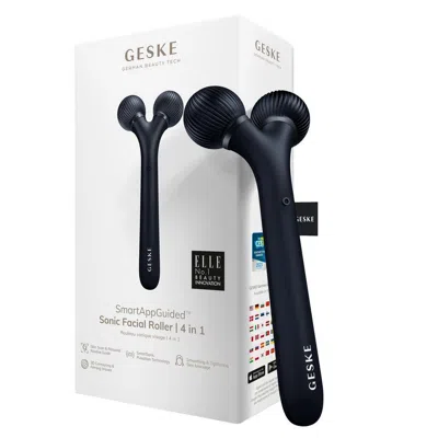 Geske Smartappguided Sonic Facial Roller | 4 In 1 - Black In Black