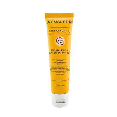 Atwater Skin Armor Mineral Facial Sunscreen Moisturizer Spf50+ In Gold