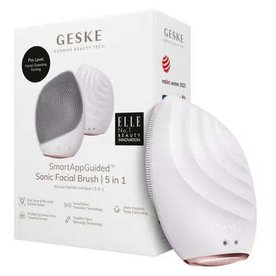 Geske Smartappguided Sonic Facial Brush | 5 In 1 - Starlight In White
