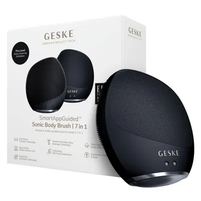 Geske Smartappguided Sonic Body Brush & Intensive Exfoliator | 7 In 1 - Black In Black