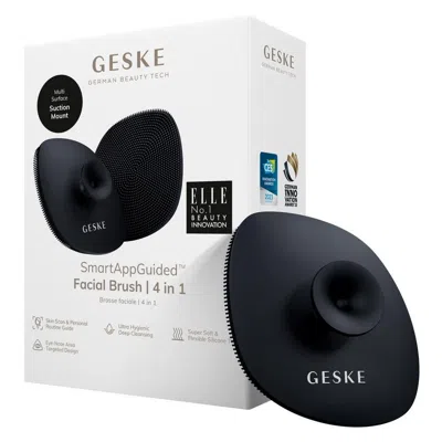 Geske Smartappguided Facial Brush With Handle | 4 In 1 - Black In Black