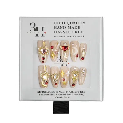 3h Nails Lunar Bloom Handmade Press-on Nails - Large