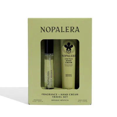Nopalera Hand Cream + Travel Perfume Set - Bosque Mistico In Green