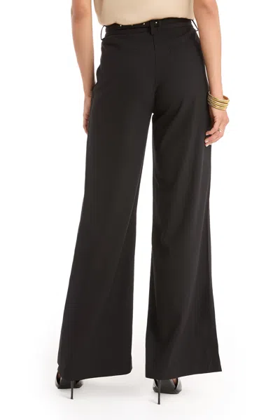 The Noli Shop Martina Belted Trouser In Black