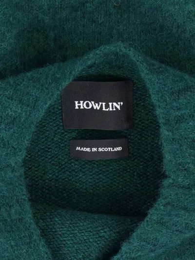 Howlin' Classic Knit Sweater With Ribbed Details In Rich Green In Green