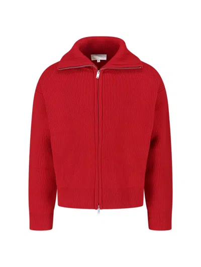 Studio Nicholson Classic Knit Sweater In Rich Red Hue In Red