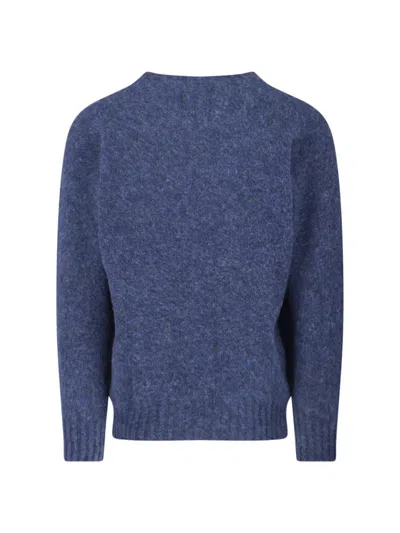 Howlin' Classic Round Neck Sweater With Comfortable Fit And Soft Texture In Blue