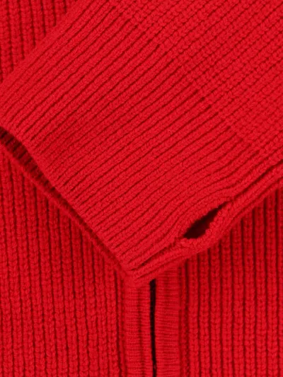 Studio Nicholson Classic Knit Sweater In Rich Red Hue In Red