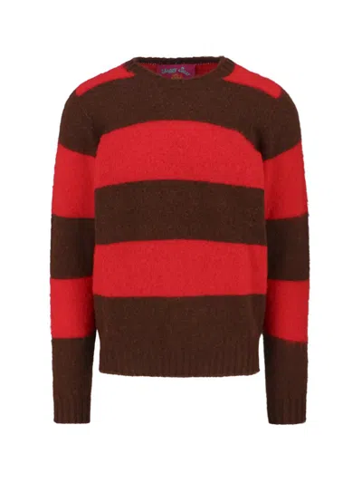 Howlin' Striped Crewneck Sweater Long Sleeves In Multi