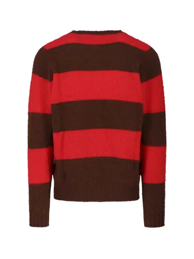 Howlin' Striped Crewneck Sweater Long Sleeves In Multi