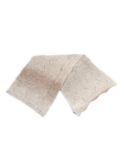 Kangra Cashmere Scarf With Faded Effect In Brown