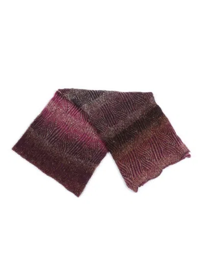Kangra Cashmere Scarf With Faded Effect In Red