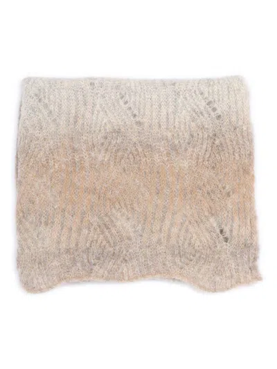 Kangra Cashmere Scarf With Faded Effect In Brown