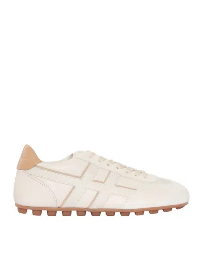 Hogan Nappa Leather Olympia Sneakers In Neutral